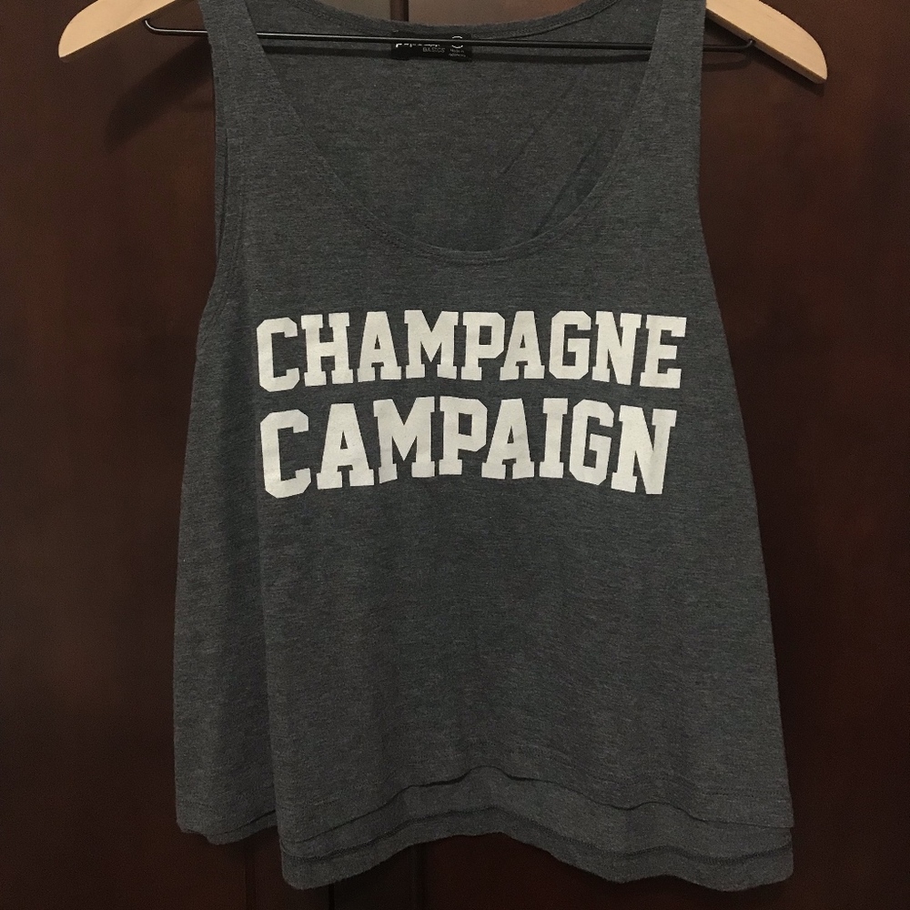 "Champagne Campaign" Tank Top Size Large
